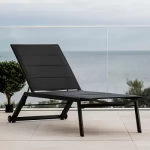 Image of Monaco Padded Sunlounger - Charcoal