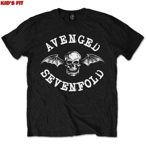 Image of Avenged Sevenfold - Classic Deathbat Kids 9 - 10 Years T-Shirt - Black