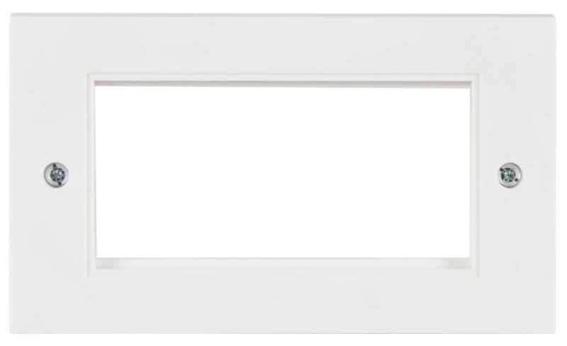 Image of Av:link Double Gang Faceplate Wall Plate Frame for 4 Modules A-CAB177557 Wall Plate