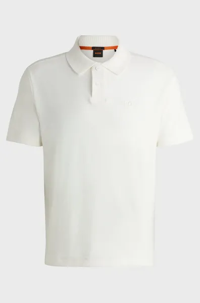 Image of BOSS Bodywear Cotton-Blend Terry Shirt - M White Shirts male 50511083-106 M