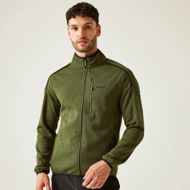 Image of Regatta Regatta Men 'Kames' Full Zip Active Fleece in Green Size: Medium Green M Male 5063019975252
