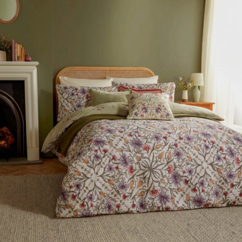 Image of Wylder Tilda Floral Reversible Duvet Set, Single, Multicolour