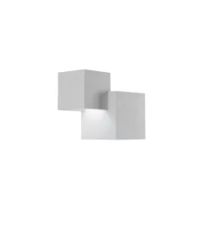 Image of RUBIK 2 Light Plaster Wall Light White 19.5x16x11.5cm