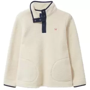 Image of Crew Clothing Womens Boxy Fleece Jumper Ecru 16