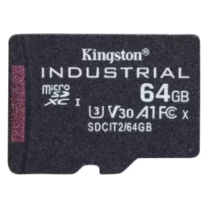 Image of Kingston Technology Industrial 64GB MicroSDXC UHS-I Class 10