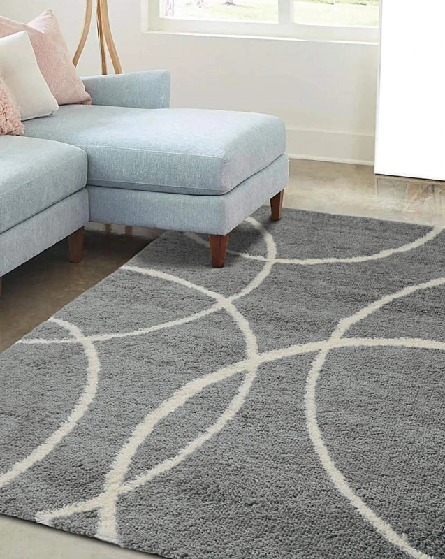 Image of Snug Bubbles Grey Ivory 120X170cm Rug, Grey I110A-SG023 120