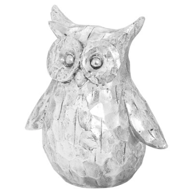 Image of Hill Interiors Olive The Large Silver Ceramic Owl