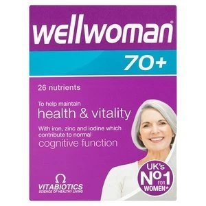 Image of Vitabiotics Wellwoman 70+ Tablets 30s