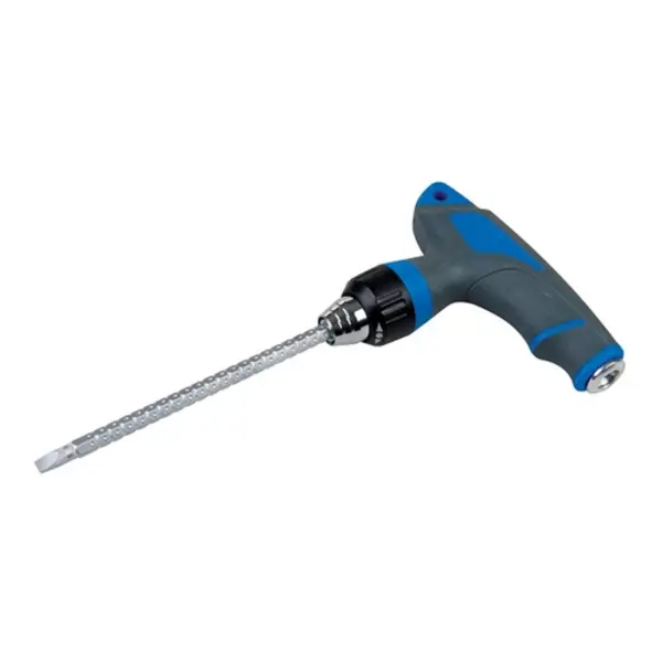 Image of Silverline T-Handle Ratchet Screwdriver - 160mm