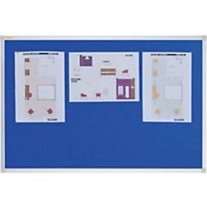 Image of Franken Wall Mountable Notice Board Valueline 150 x 120cm Blue