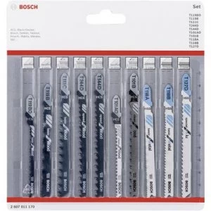 Image of 10-part wood and metal jigsaw blade sets Bosch Accessories 2607011170 10 pc(s)