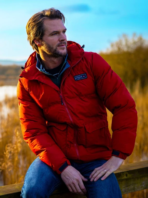 Image of Brakeburn Mens Landcross Jacket in Red Size: Large Red Male L