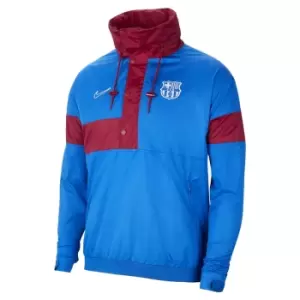 Image of 2021-2022 Barcelona Anorak Jacket (Blue)