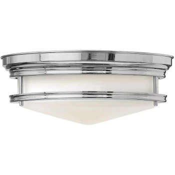 Image of Hadley - 3 Light Semi Flush Ceiling Light Chrome, E27 - Elstead