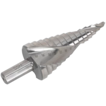 Image of Sealey Spiral Fluted M2 HSS Step Drill Bit 4mm - 30mm