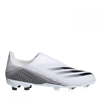 Image of adidas Junior X Laceless Ghosted.3 Firm Ground Football Boot - White, Size 13