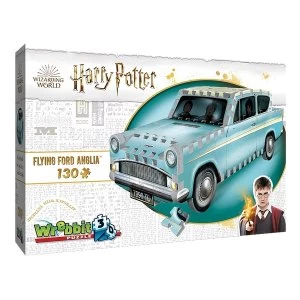 Image of Wrebbit 3D Harry Potter Flying Ford Anglia Jigsaw Puzzle - 130 Pieces