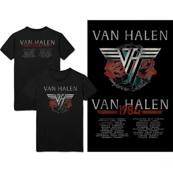 Image of Van Halen - 84 Tour Unisex Medium T-Shirt - Black
