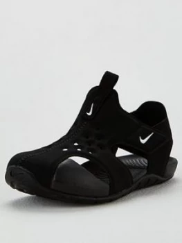 Image of Nike Boys Sunray Protect 2 (TD) Sandal - Black/White, Size 8.5