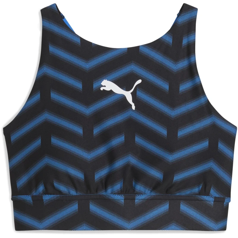 Image of Puma Blaze Training Bra Womens Black/Blue female 10 (S)