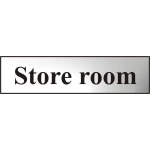 Image of ASEC Store Room 200mm x 50mm Chrome Self Adhesive Sign