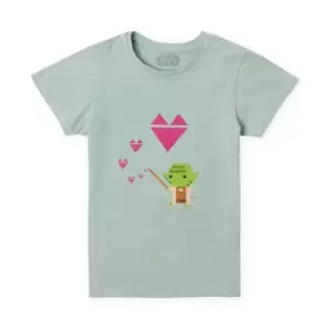 Image of Star Wars Yoda Heart Kids T-Shirt - Mint Acid Wash - 5-6 Years - Mint Acid Wash