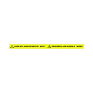 Image of Please Keep A Safe Distance Floor Tape 33M Roll 307DIA100