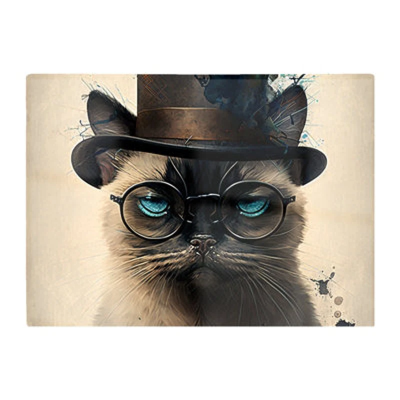 Image of Warren Reed Designer Siamese Cat Splashart Chopping Board