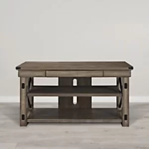 Image of Alphason Rectangular TV Stand with Rustic Grey MDF Top and Rustic Grey Frame 1735096COM 1207 x 508 x 635mm