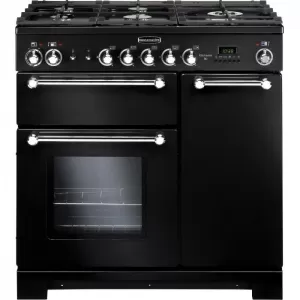 Image of Rangemaster KCH90NGFBLC 116750 KITCHENER 90cm Gas Range Cooker BlackChrome