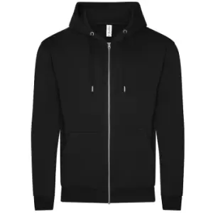 Image of Awdis Mens Organic Full Zip Hoodie (M) (Deep Black)