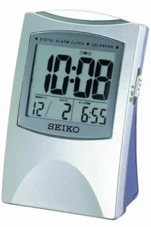 Image of Seiko Clocks LCD Desk Alarm Clock QHL005S
