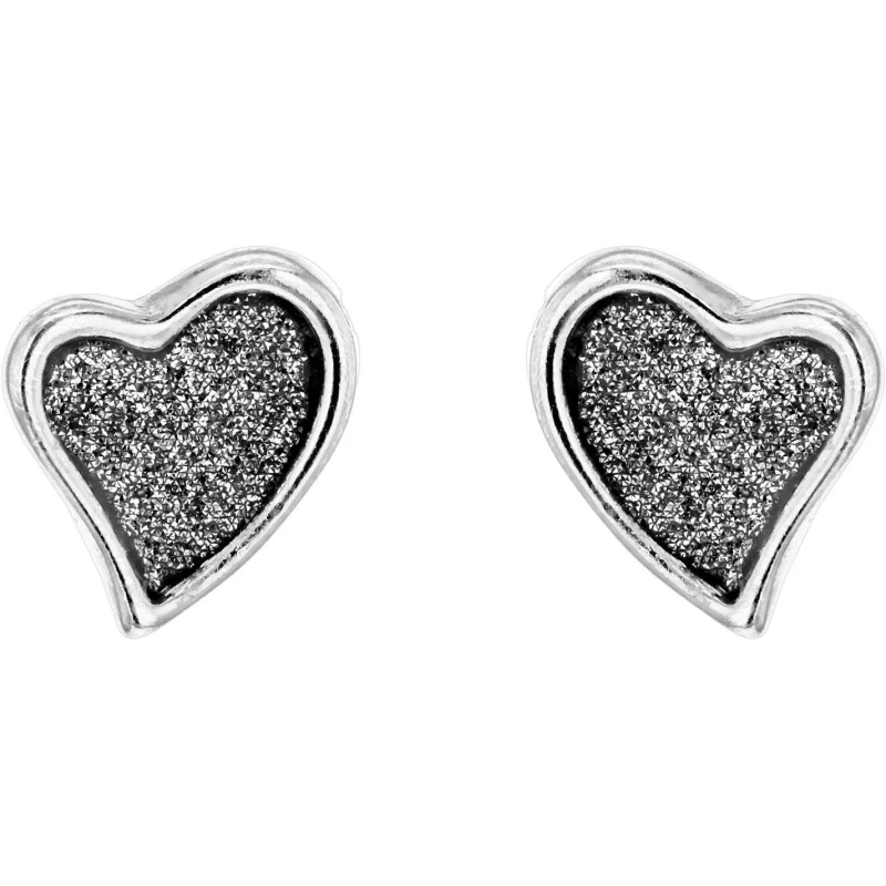 Image of Be You Sterling Silver Stardust Heart Studs Female One Size