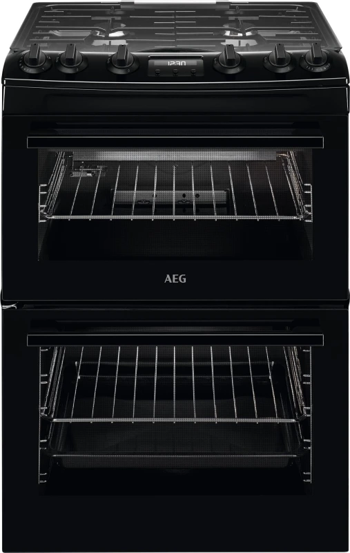 Image of AEG CGX6130ACB 60cm Gas Cooker - Black - A/A Rated
