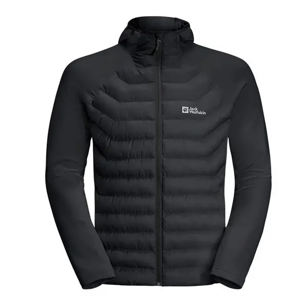 Image of Jack Wolfskin Routeburn Hybrid Jacket Down Jackets Medium Black 60492903390