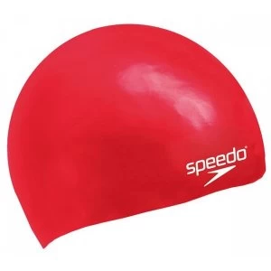 Image of Speedo Moulded Silicone Caps Junior Red