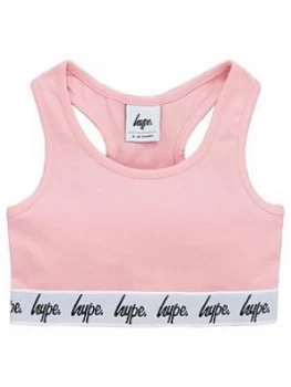 Image of Hype Girls Script Waistband Bralet - Pink
