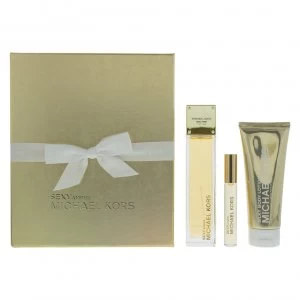 Image of Michael Kors Sexy Amber Gift Set 100ml Eau de Parfum + 10ml Eau de Parfum + 100ml Body Lotions
