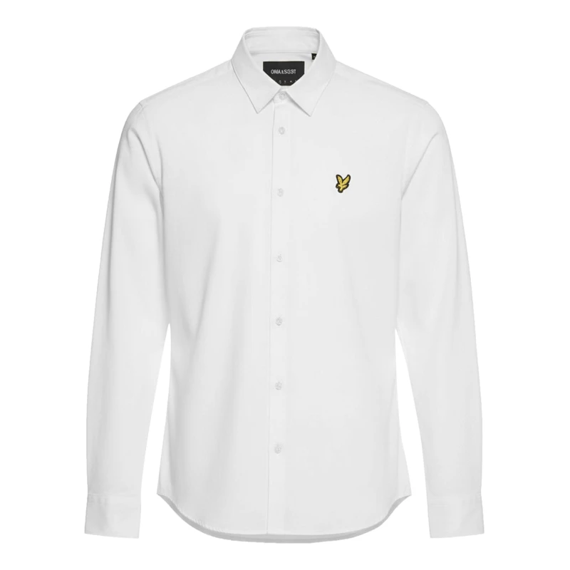 Image of Lyle and Scott Bamboo Long Sleeve Shirt White male M