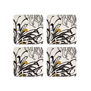 Image of Denby Monsoon Chrysanthemum Cream 4 X Coasters
