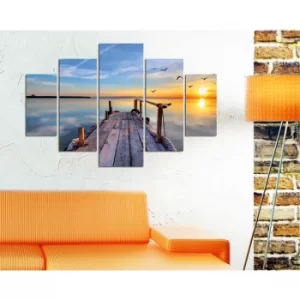 Image of ST123 Multicolor Decorative MDF Painting (5 Pieces)