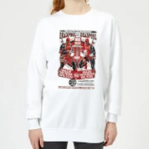 Image of Marvel Deadpool Kills Deadpool Womens Sweatshirt - White - M