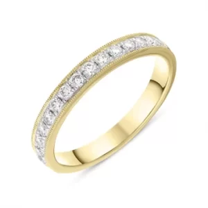 Image of 18ct Yellow Gold Diamond Fifteen Stone Half Eternity Ring
