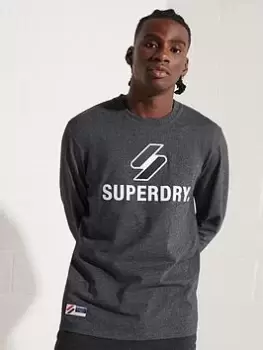 Image of Superdry Code Logo Sweat - Black Size M Men