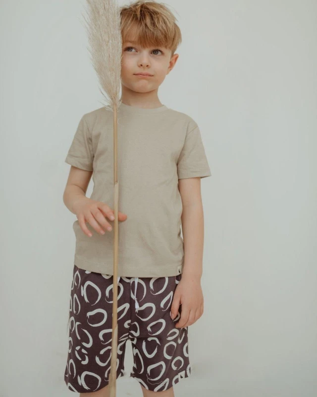 Image of Turtledove London Eyespot Shorts in Charcoal Size: 2-3 Years Charcoal Unisex 2-3 Years