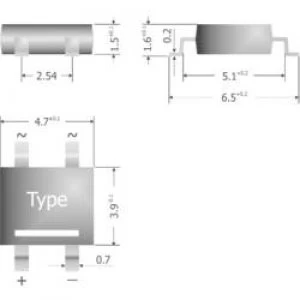 Image of Diode bridge Diotec S380 SLIM TO 269AA 800 V 0.8 A