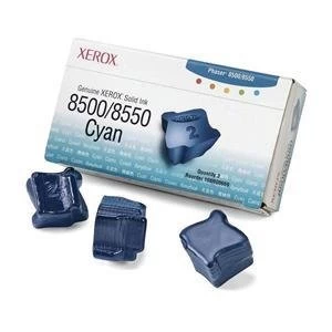 Image of Xerox 108R00669 Genuine Solid Ink 3 x Cyan