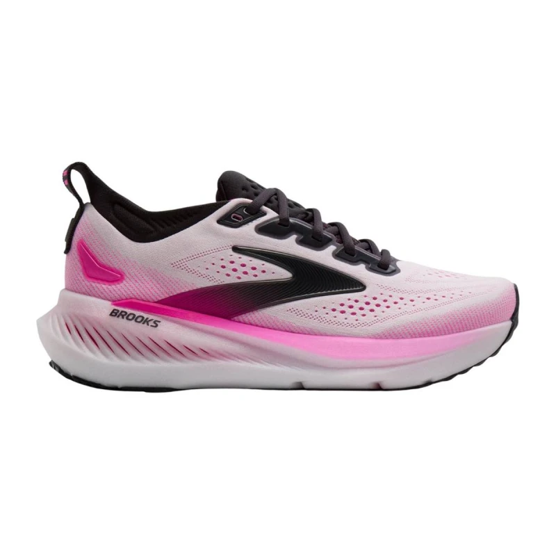 Image of Brooks Glycerin 23 White Pink SS26 Women Shoes, Size 39 - EUR