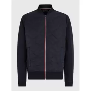Image of Tommy Hilfiger Mix Media Bomber - Blue