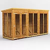 Image of Power Garden Shed 124PPSH Golden Brown 12x4